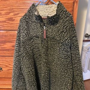 Super Plush Men’s Sherpa Quarter Zip Pull Over Size XL